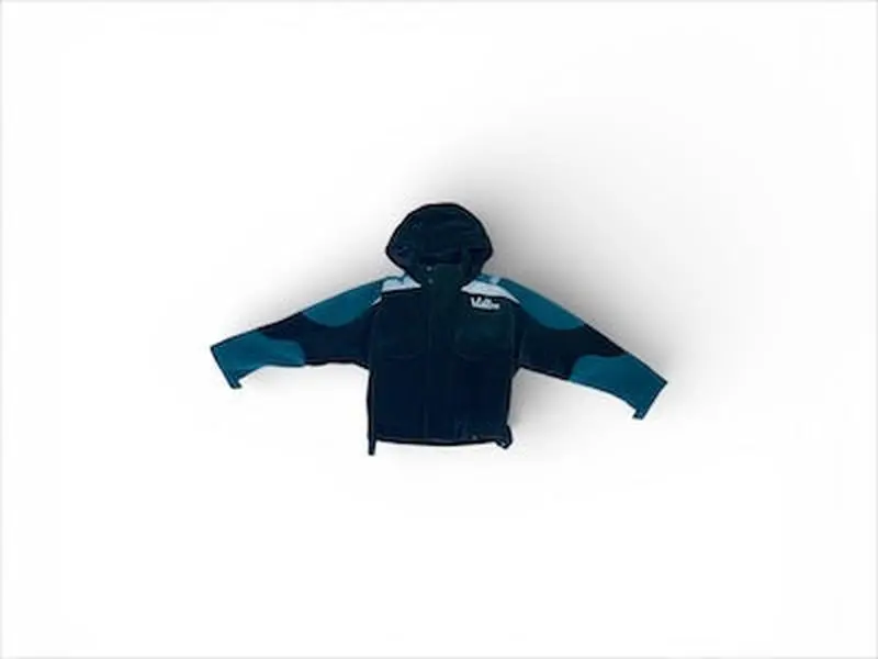 OBJ0016 LV Velvet Logo Hooded Jacket Grey
