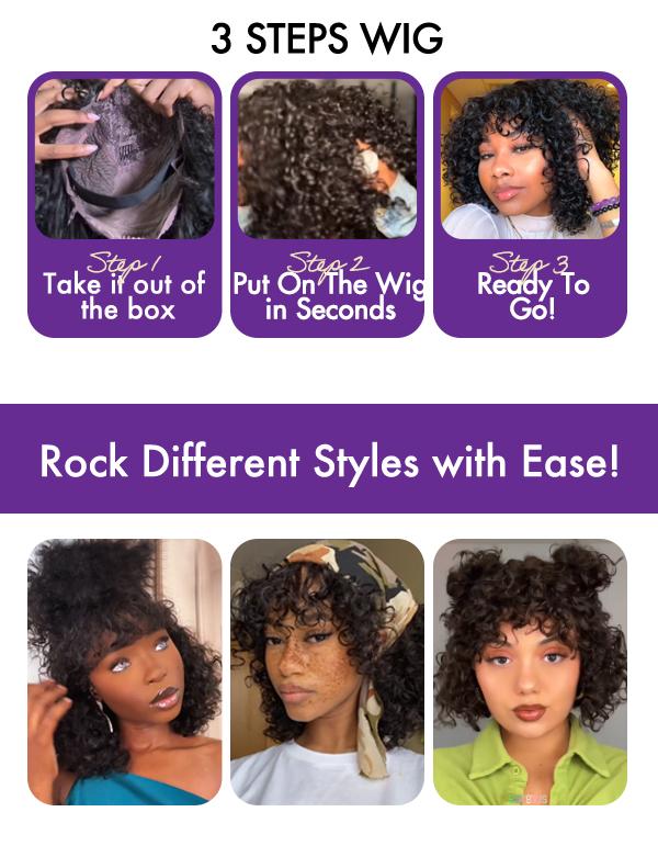 LUVME Ready To Go | Luvme Tik Tok Viral Shaggy Style Super Double Drawn Short Curly Wig