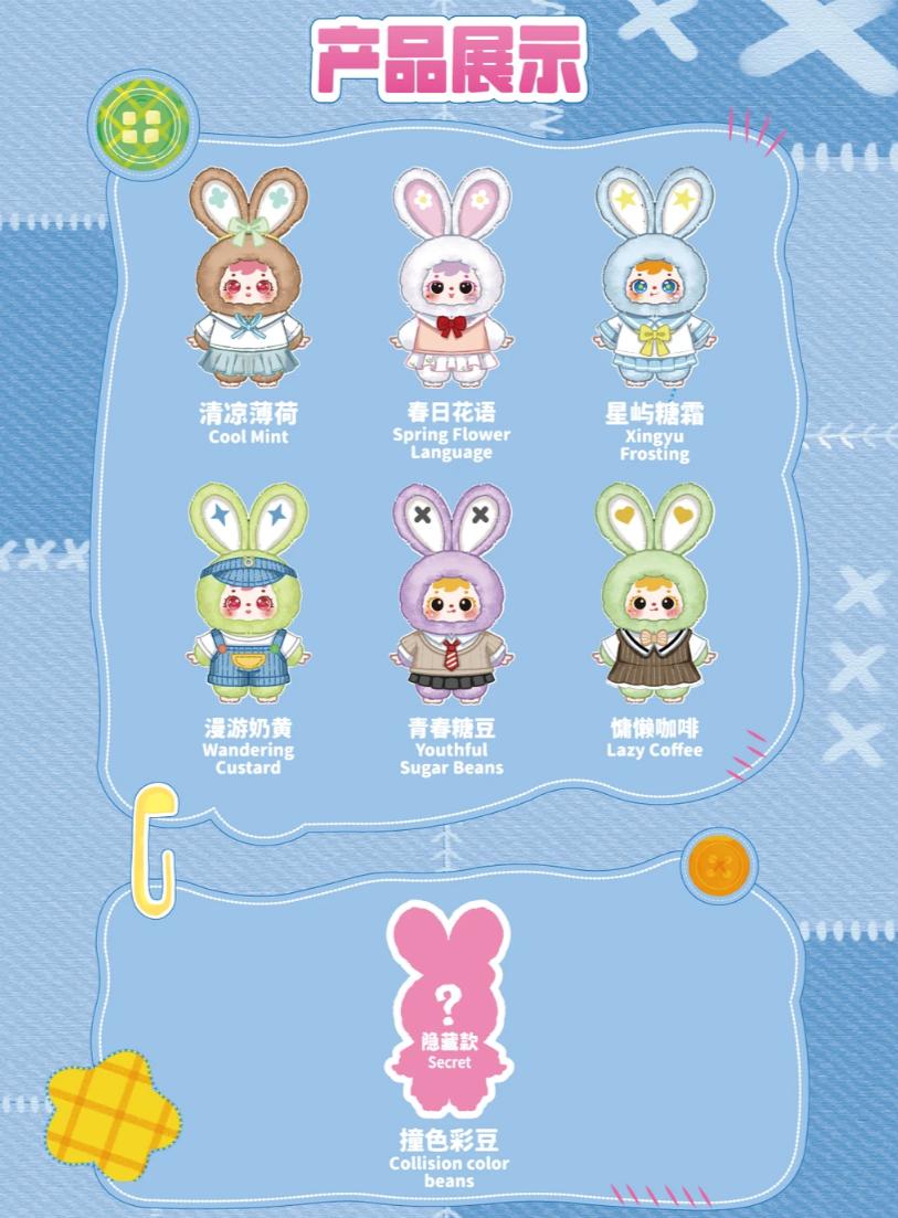 【Buy 2, Get 1 Free – “No Box” Option】Sanuel Fashion Everyday Series Plush Blind Box