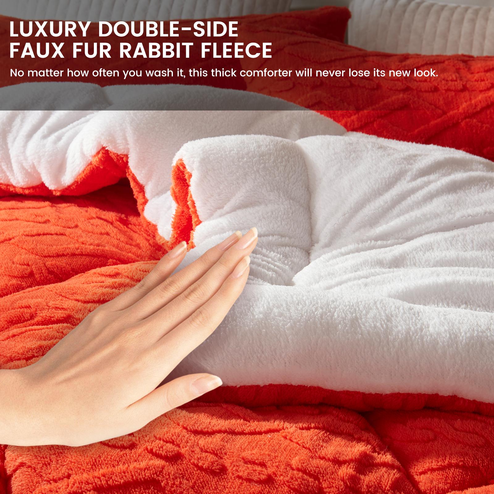 Cosybay Luxury Extra Thick Comforter Set - Super Soft Milk Velvet Fleece, Anti-Static, Multi-Needle Quilting, Breathable, Machine Washable, Kids Halloween comforter set,Sherpa Christmas thick bedding