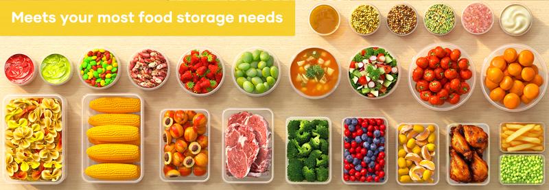 40/42/50/52 pcs Large Airtight Food Storage Containers & lids Reusable Leak-Proof Stackable BPA-Free Snacbox Containers, Kitchen, Utensils