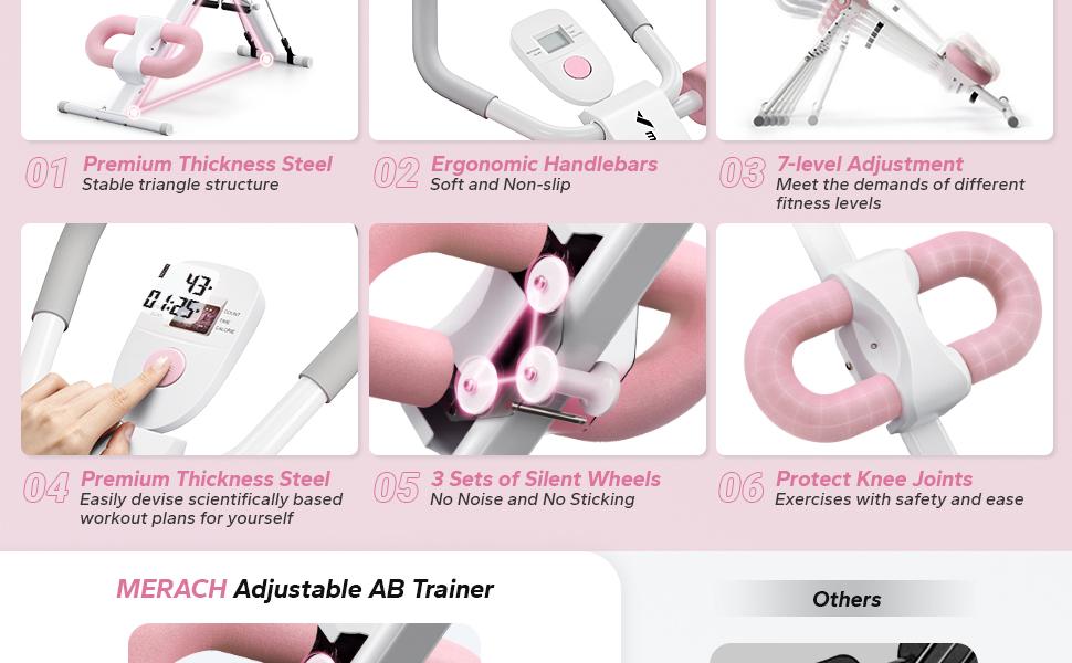 （Live Only）Special Link for Flash sale Merach Adjustable Ab Trainer Machine with LCD Monitor, Foldable Ab Exercise Machine for abs, Arm, Leg, Buttocks Shaper, Core & Ab Trainer at Home Gym,  Workout Equipment, TikTokShopBlackFriday SpringStatements