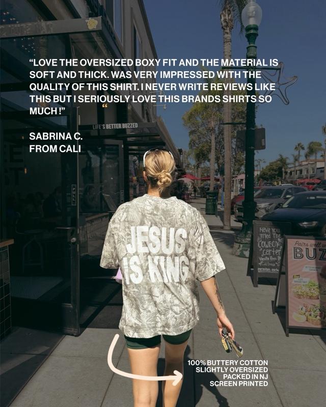 JESUS IS KING Camo Heavy Tee