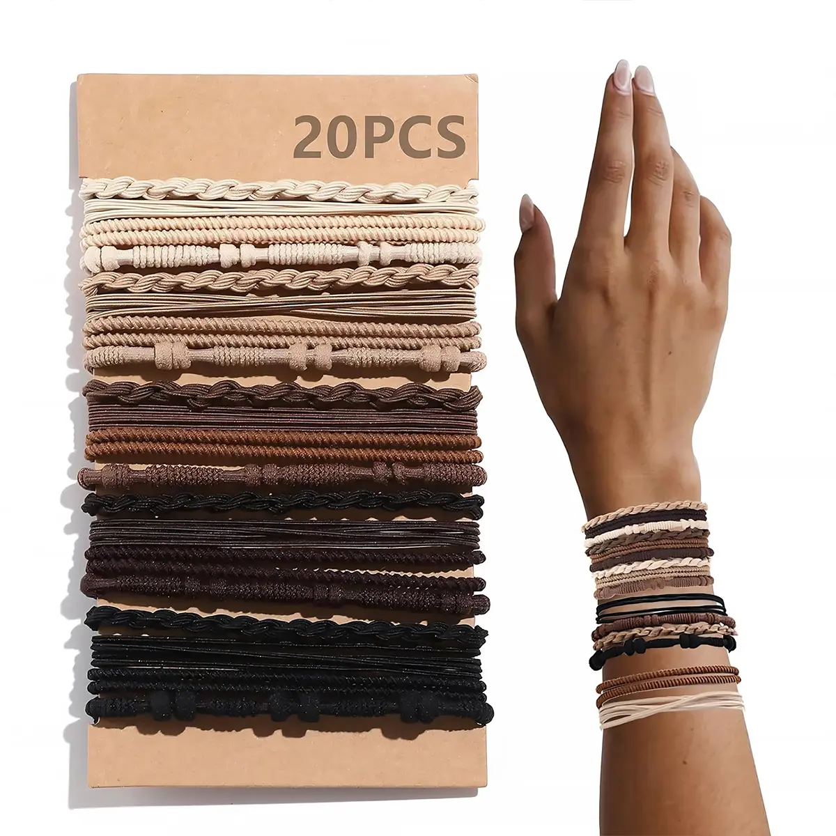 Boho Style Hair Tie, Minimalist Headwear Suitable for Thick Hair, Braid, Fashion Hairstyles Band Hair Accessories for Party, Daily Clothing Decor
