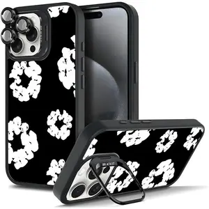 Luxury D-Denims T-Tears Casing For iPhone 17 16 15 14 13 12 AIR PRO PLUS MAX Hard TPU Metal lens frame Film With Bracket Stand Gift Shockproof Protection Anti-Drop Protective Protector Phone Cases Shell Cover