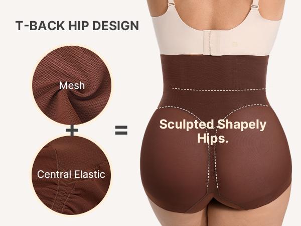 SHAPELLX Tummy Control Shapewear for Women High Waisted Body Shaper Underwear Compression Panty Invisible Girdle