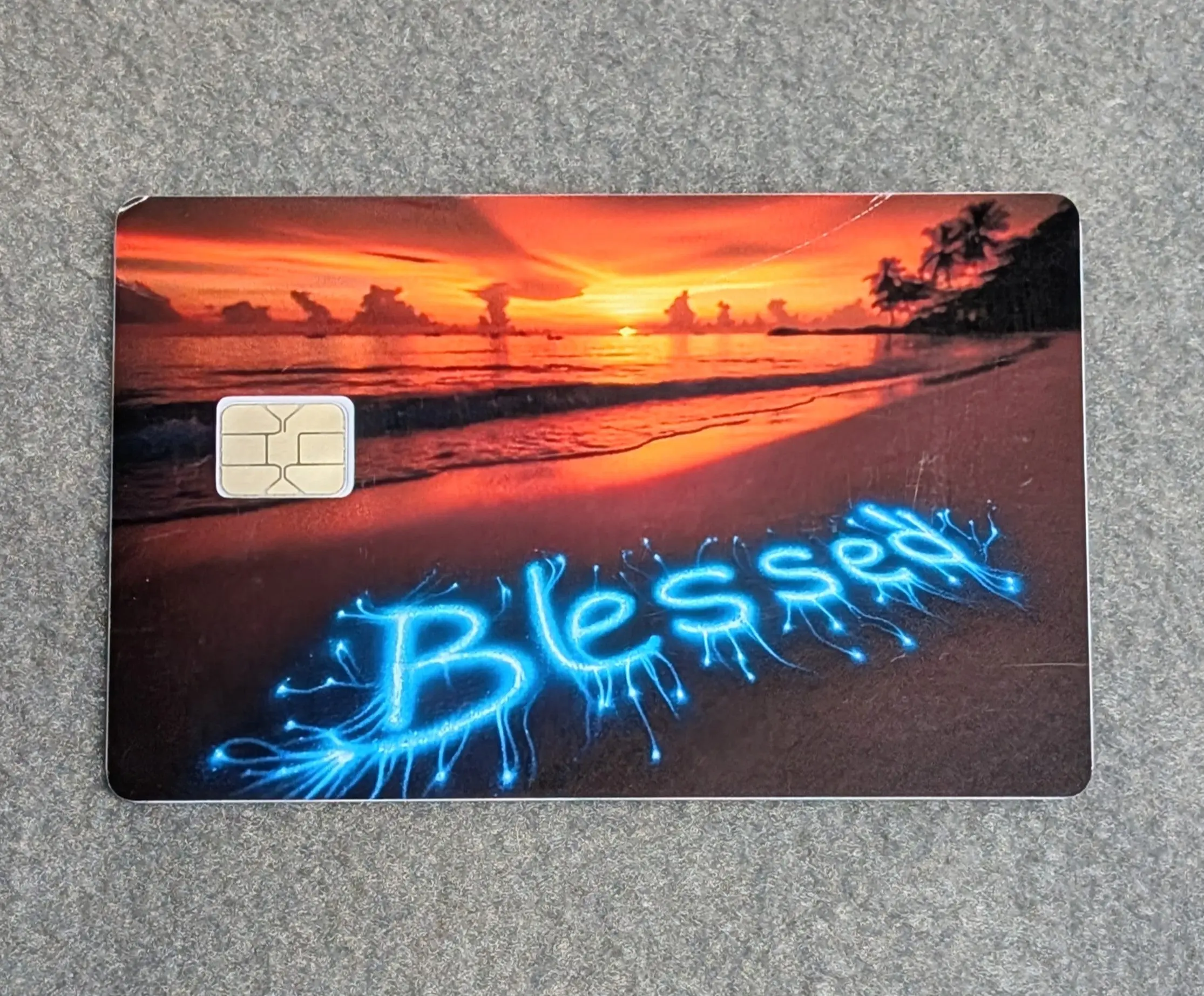 Blessed #164-R-2026 Card Protector Sticker, Overlay, Decorative Only