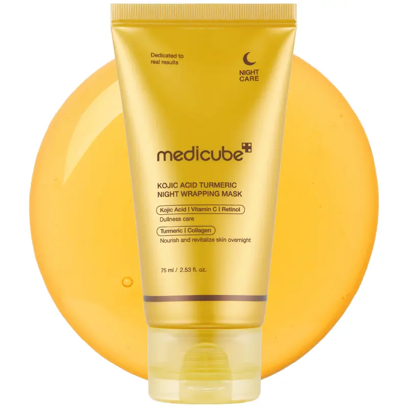 [medicube Official] Kojic Acid Turmeric Night Wrapping Mask | Overnight Wrapping Mask, Morning Shed, Turmeric, Niacinamide, Vitamin C