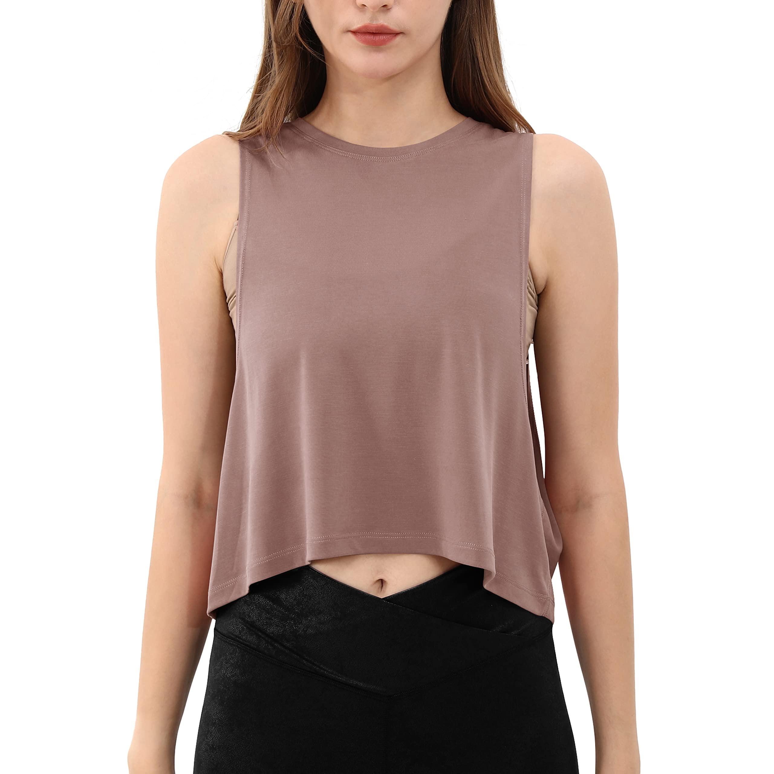 ODODOS 3-Pack Loose Tank Tops for Women Sleeveless Gym Athletic Workout Tops Yoga Shirts