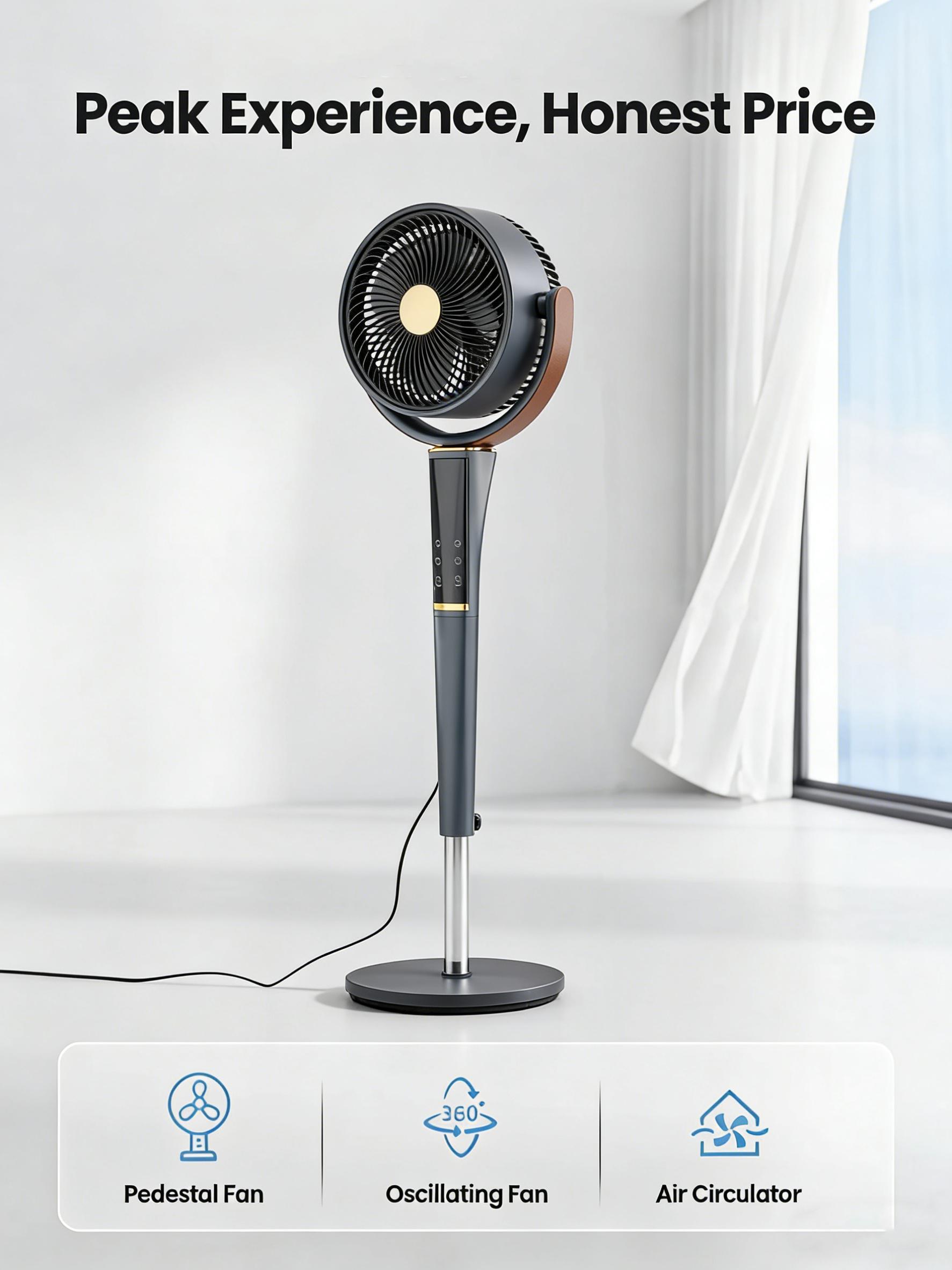 Fan for Bedroom, 120° Oscillating Standing Fans, Quiet Floor Fan with DC Motor, 100ft Pedestal Fans for Room, 16 Speeds, 4 modes, 30dB,, 37-45" Adjustable Height, 12H Timer,With ambient lighting Fan for Bedroom, 120° Oscillating Standing Fans, Quiet Floor Fan with DC Motor, 100ft Pedestal Fans for Room, 16 Speeds, 4 modes, 30dB,, 37-45" Adjustable Height, 12H Timer,With ambient lighting