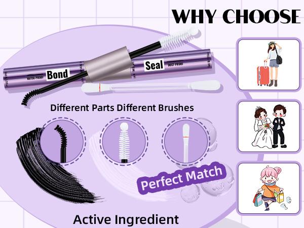 B&Q Waterproof Bond & Seal Long Lasting Hold 48-72 Hours Waterproof Cluster Lash Glue Wand Bond and Seal Makeup #BlackFriday