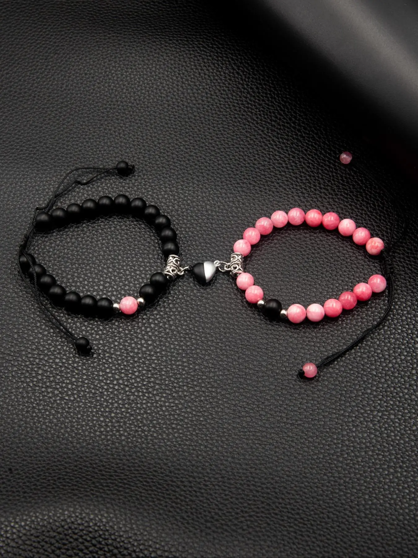 Magnetic Couple Bracelet, Fashionable Couple Bracelet, Heart Connection Bracelet, Handmade Gift for Valentine's Day & Graduation, Heart Shaped Bracelet, Matching Heart Bracelets, Bracelet Jewelry, Valentines Day Jewelry