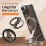 Magnetic Smartphone Stand & Spinner Combo, Durable Dual Magnetic Ring Grip, 360° Rotatable Folding Adjustable Mount, MagSafe Compatible, Stress Relief Desk Gadget, Landscape-Ready iPhone Cellphone Accessories