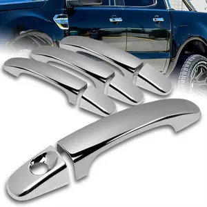 4PCS Chrome Door Handle Covers Cap Compatible with 2012 - 2023 Ford Ranger ( No Smart Keyhole )