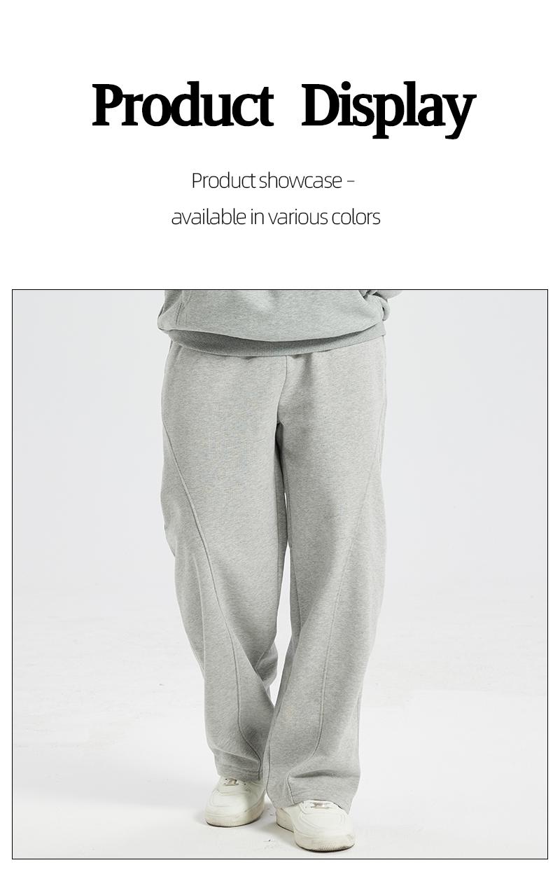 Men's Thermal Lined Sweatpants Oversize Drawstring Waist Casual Loose Pants for Fall Winter School Season Daily Wear Cozy Warm Soft Cotton