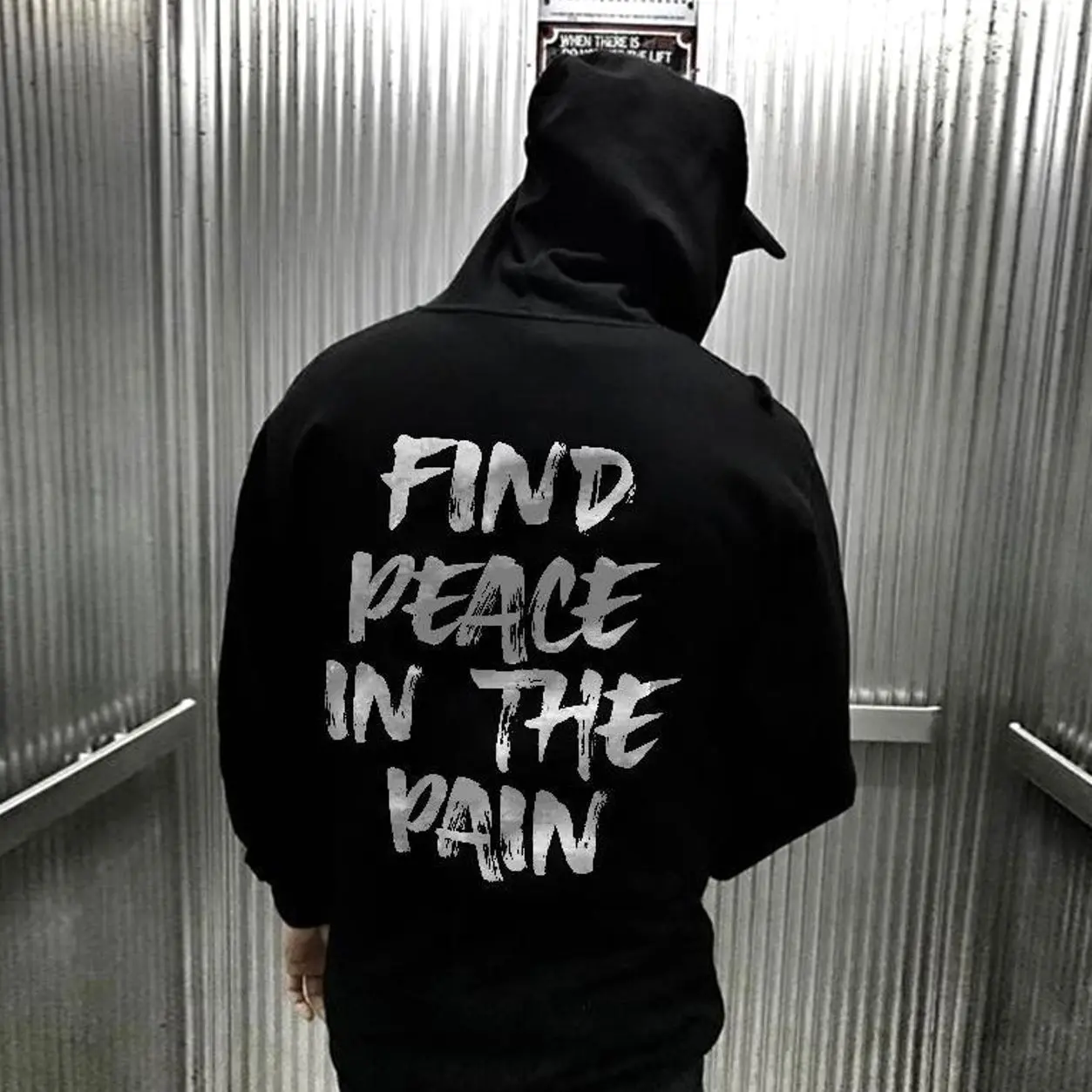 Find Peace In The Pain Letters Printing Casual Hoodie Elevate Your Style with Trendy Unisex T-Shirts, Cozy Sweaters, and Comfortable Hoodies