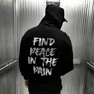 Find Peace In The Pain Letters Printing Casual Hoodie Elevate Your Style with Trendy Unisex T-Shirts, Cozy Sweaters, and Comfortable Hoodies