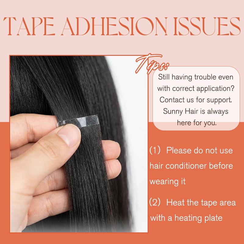 【12inch-28inch】Sunny Tape in Hair Extensions | 50G/20PCS Real Human Hair Natural Straight Invisible Silky  For Women Effortless Beauty in Daily Life ##TikTokShopJumpstartSale
