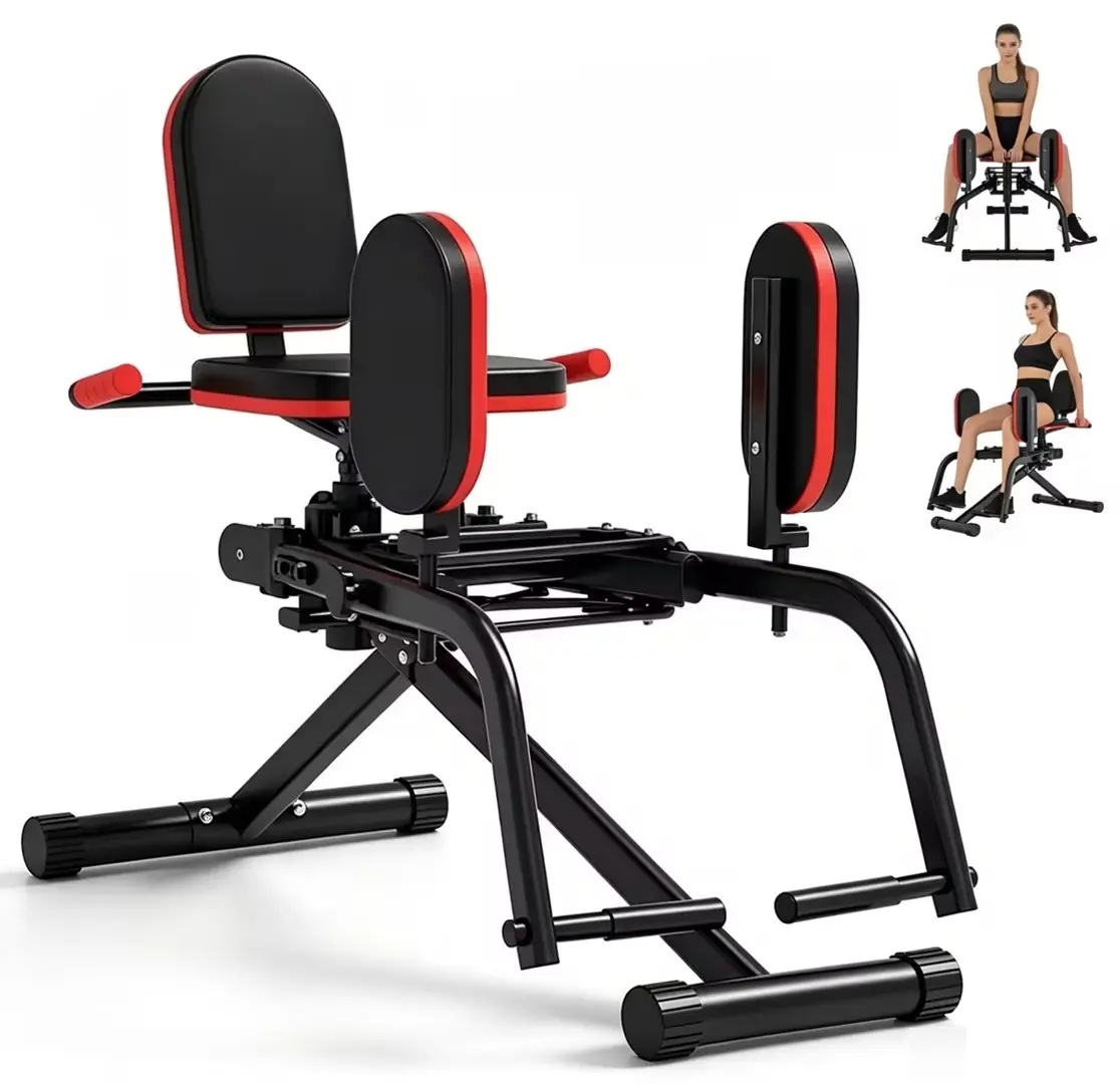 2-In-1 Hip Abduction-Adduction Machine, 15 Resistance Levels Home Workout Equipment, Adjustable Glute Trainer for Glute Workouts, Upper Back Exerciser, Thigh Tool for Butt Lifting Home Gym, Hip Adduction Machine, 3 Resistance Levels