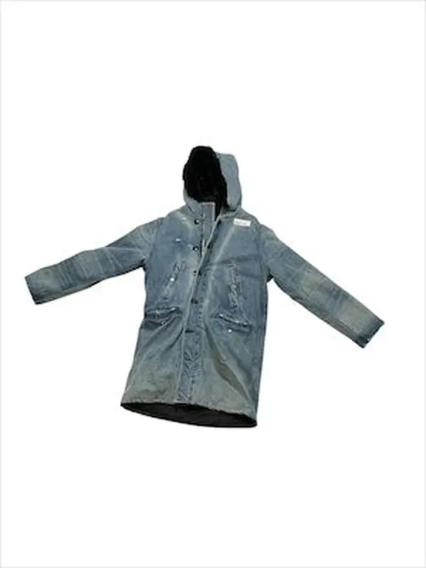 OBJ00306 Amiri Denim Hooded Jacket