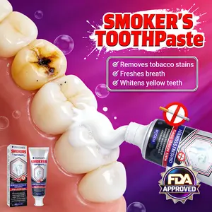 Advanced Smokers Teeth Whitening Kit, Deep Stain Removal Toothpaste for Brighter Smile, Professional Odor Control & Fresh Breath, Enamel Safe Cleaning for Daily Use, High-Performance Oral Care. Cleansing Antibacterial Brush Coconut Coffee Repair Foam