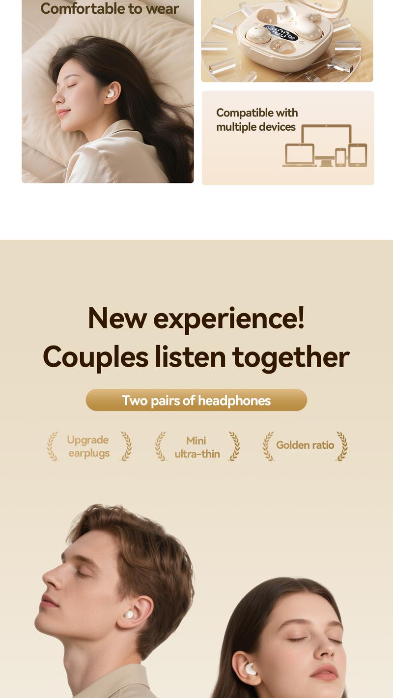 CHENRUIDA 2 Pairs Mini Bluetooth Earbuds, Nearly Invisible Sleep Headphones Set, 360° Surround Sound Experience, Superior Battery Life, with Portable Charging Case, Perfect for Sleeping, Sports, Studying and Relaxing CHENRUIDA 2 Pairs Mini Bluetooth Earbuds, Nearly Invisible Sleep Headphones Set, 360° Surround Sound Experience, Superior Battery Life, with Portable Charging Case, Perfect for Sleeping, Sports, Studying and Relaxing