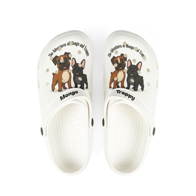 EVA Foam Clog Shoes — Cute Cartoon French Bulldogs "Mango" & "Trappy"