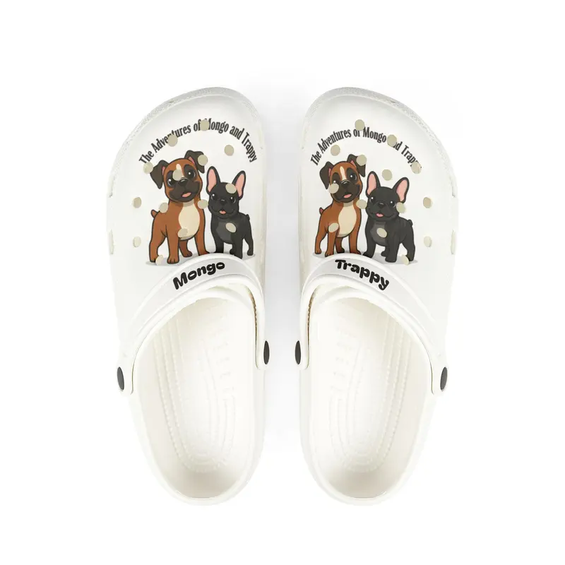 EVA Foam Clog Shoes — Cute Cartoon French Bulldogs "Mango" & "Trappy"