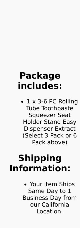 6x Toothpaste Squeezer Bathroom Tube Easy Stand Dispenser Rolling Holder Seat