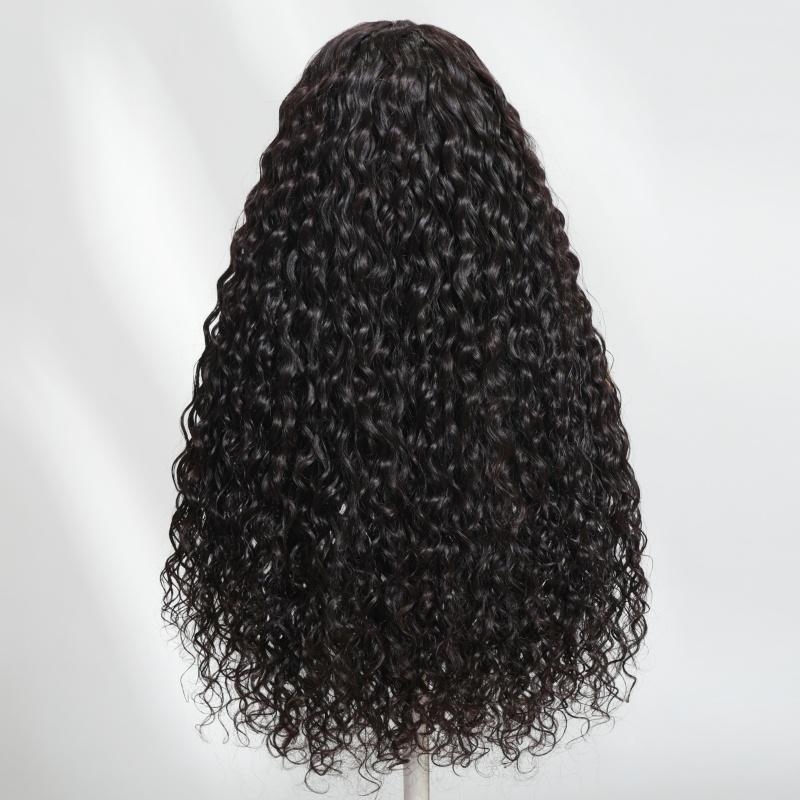 【Bye Bye Slip】 UNice Water Wave Wig with Free Baby Hair Pre-Cut 7x5 HD Lace Closure Human Hair Wigs with Drawstring Ready To Wear Invisible Knots Wig for Beginners Friendly All Day Secure