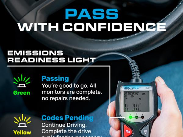 BLCKTEC 400 OBD2 Scanner - Works for All OBD Compliant Cars 1996 & Newer - Car Code Reader & Scan Tool - Helps Fix Check Engine Light Issues & More