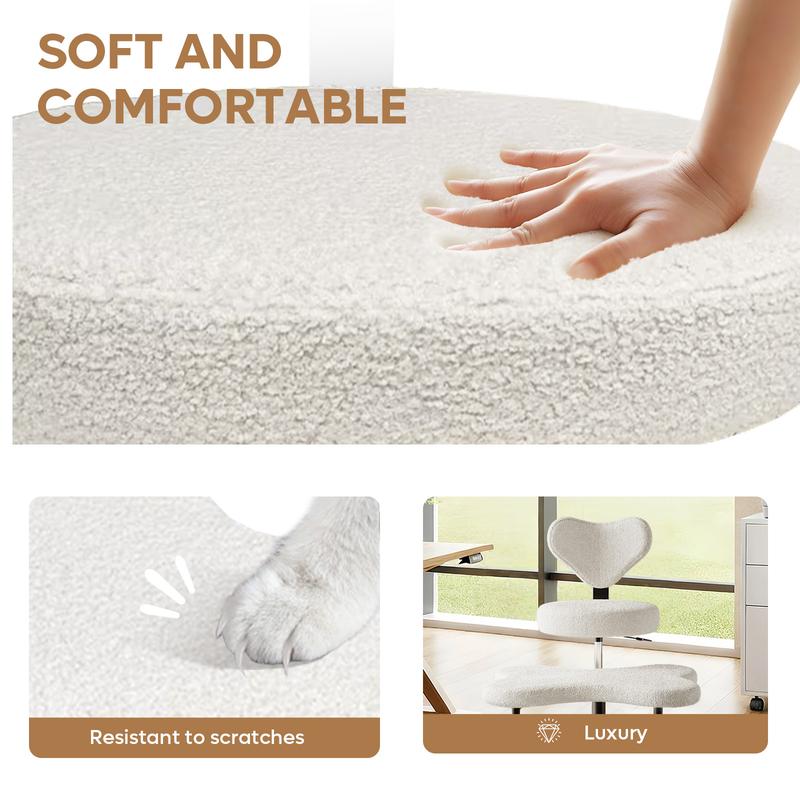 【Deal】Nost & Host Ergonomic Cross Legged Chair, 360° Swivel Meditation Chair with Wheels, Height Adjustable Seat for ADHD, Strong Lumbar Support, Chic Home Office Furniture