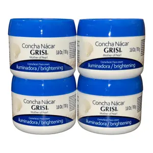 Grisi Concha Nacar Cream: For Dark Spots & Scars | Mother of Pearl Face Moisturizer 3.8 oz | 4-Pack