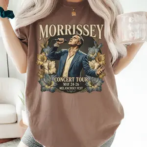 Vintage Morrissey Concert T-Shirt, Melancholy Fest Graphic Tee, Retro 80s Indie Rock Music Top, Smiths Fan Oversized, Aesthetic Band Tee, Trending, Tour 2026, Comfortable	