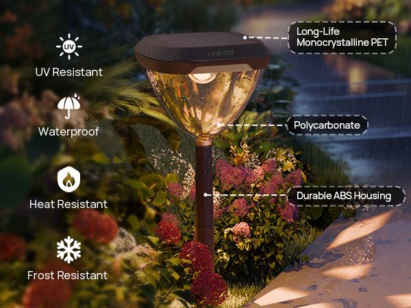 Linkind Smart Solar Pathway Lights – Bright Color-Changing Outdoor Lights with App Control for Yard & Garden