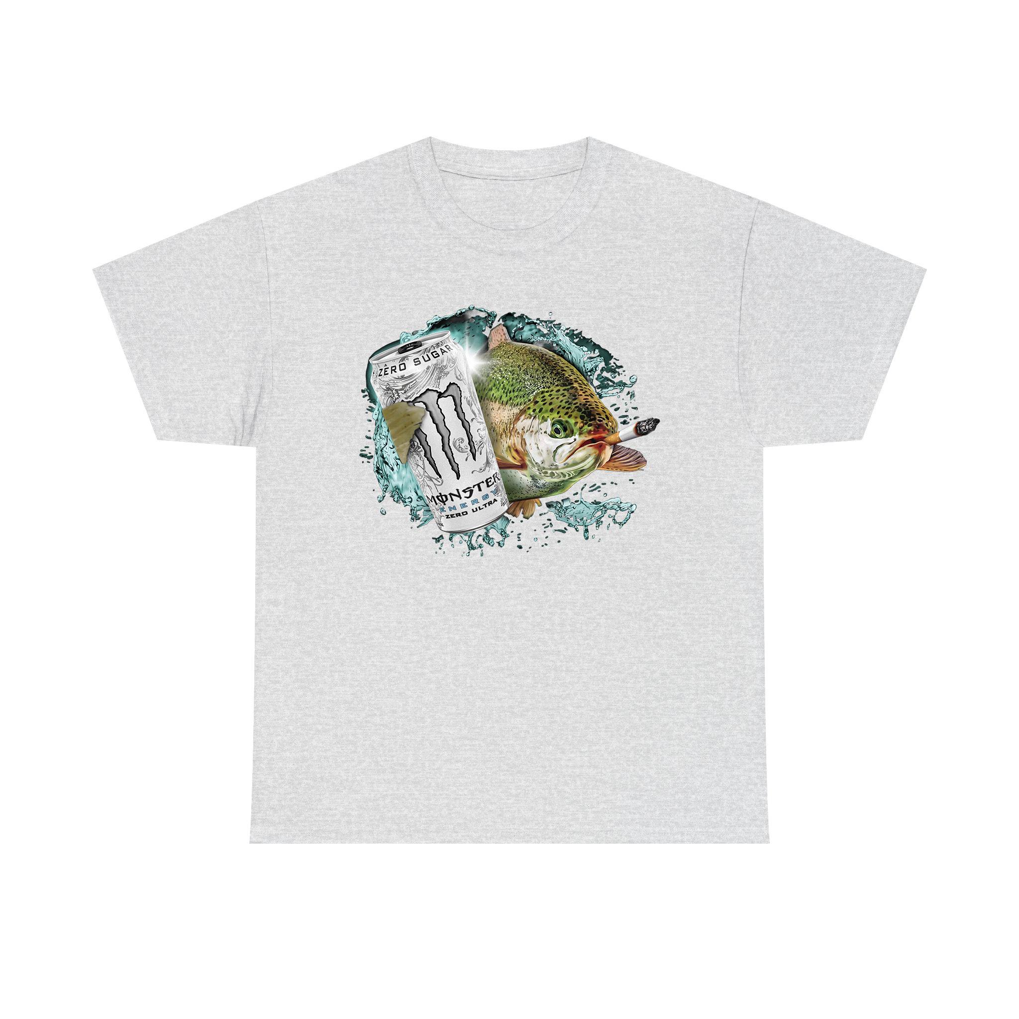 Dope Fish Shirt – Funny White Monster Fish Tee