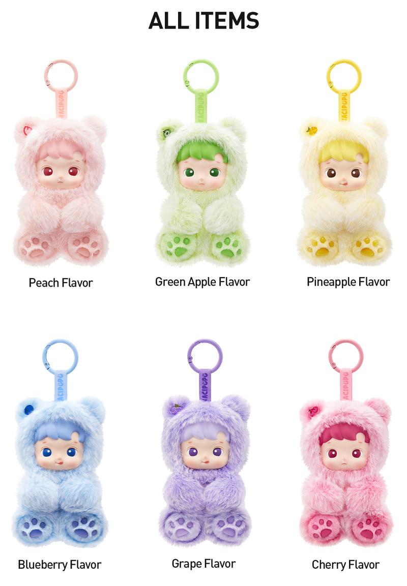 POP MART HACIPUPU Gummy Bear Series-Vinyl Plush Pendant Blind Box