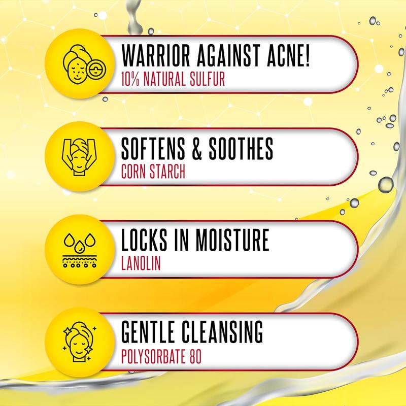 2 PACK-Biosulfur Grisi Acne Treatment Soap: Deep Cleansing, Acne-Fighting, Reduces Inflammation, Prevents Breakouts, Blackheads, Excess Oil, Sulfur Soap Bar, 4.4 oz