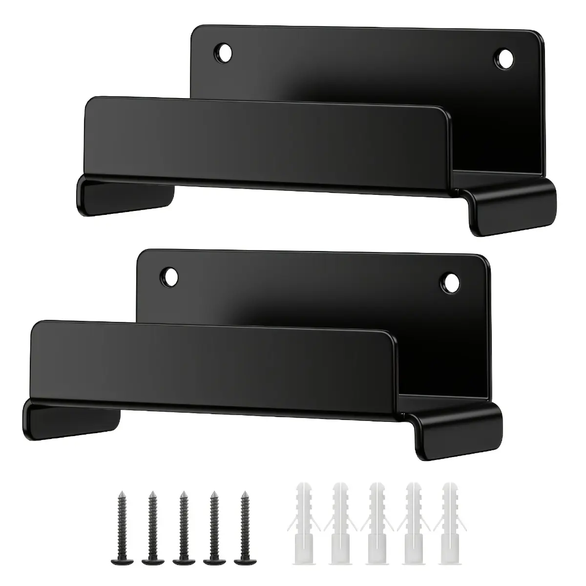 2PCS Garage Ladder Wall Mount Hooks, Heavy Duty Metal Storage Brackets for Step Ladders Extension Ladders and Outdoor Furniture, Ideal for Garage and Workshop Organization Adjustable Hook Storage Hooks Set, Garage Hooks For Hanging