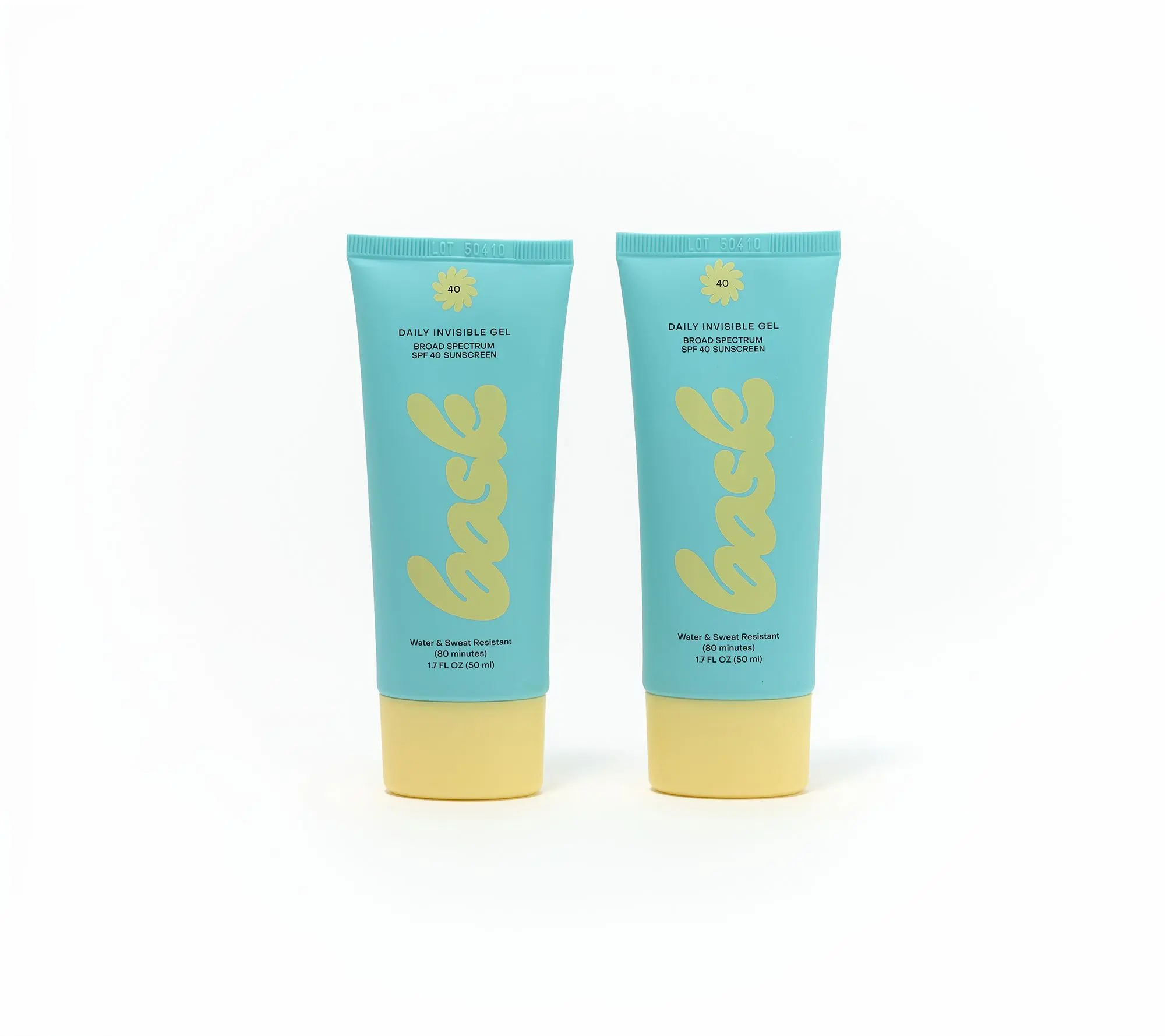 Bask Suncare Invisible Gel SPF 40 1.7oz Duo