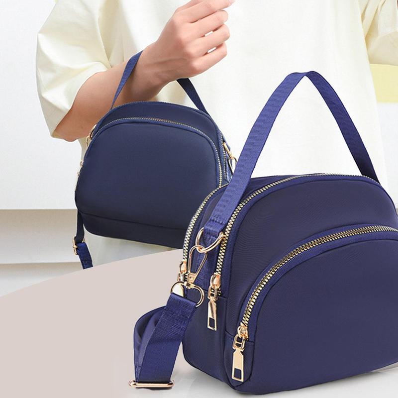 【Christmas Gifts】Solid color Trendy Quilted Crossbody Bag, Nylon Shoulder Bag, Outdoor exercise, portable,Women's Casual Purse & Handbag,shopping, travel, fitness essential lightweight wallet