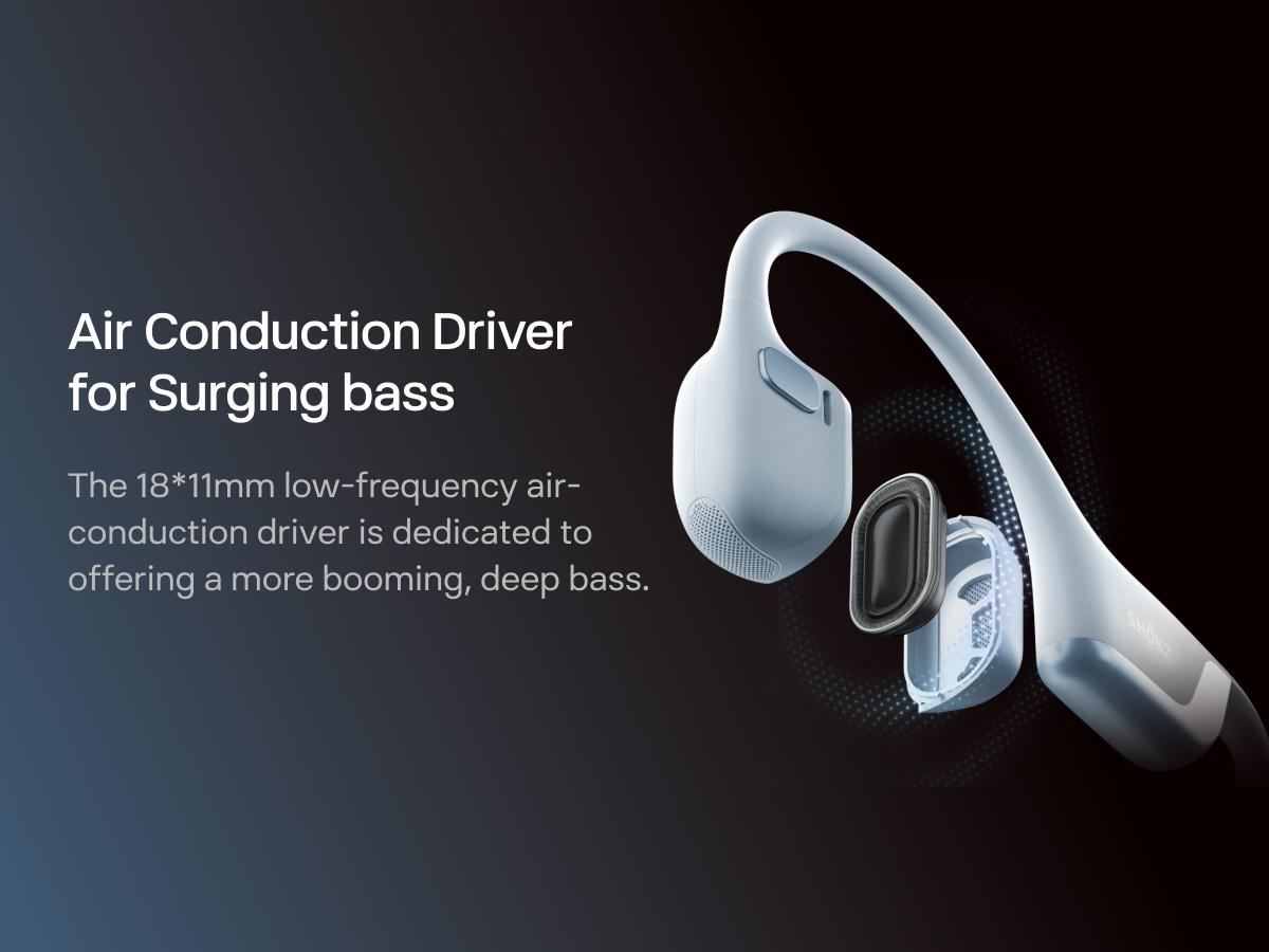 SHOKZ OpenRun Pro 2 High Quality Headphones - Open Ear Earphones with Bone Conduction Tech, Sweat-Resistant Sports Headset for Workouts, Deep Bass Audio & Smart Mic, Gym,back to school,back to school haul