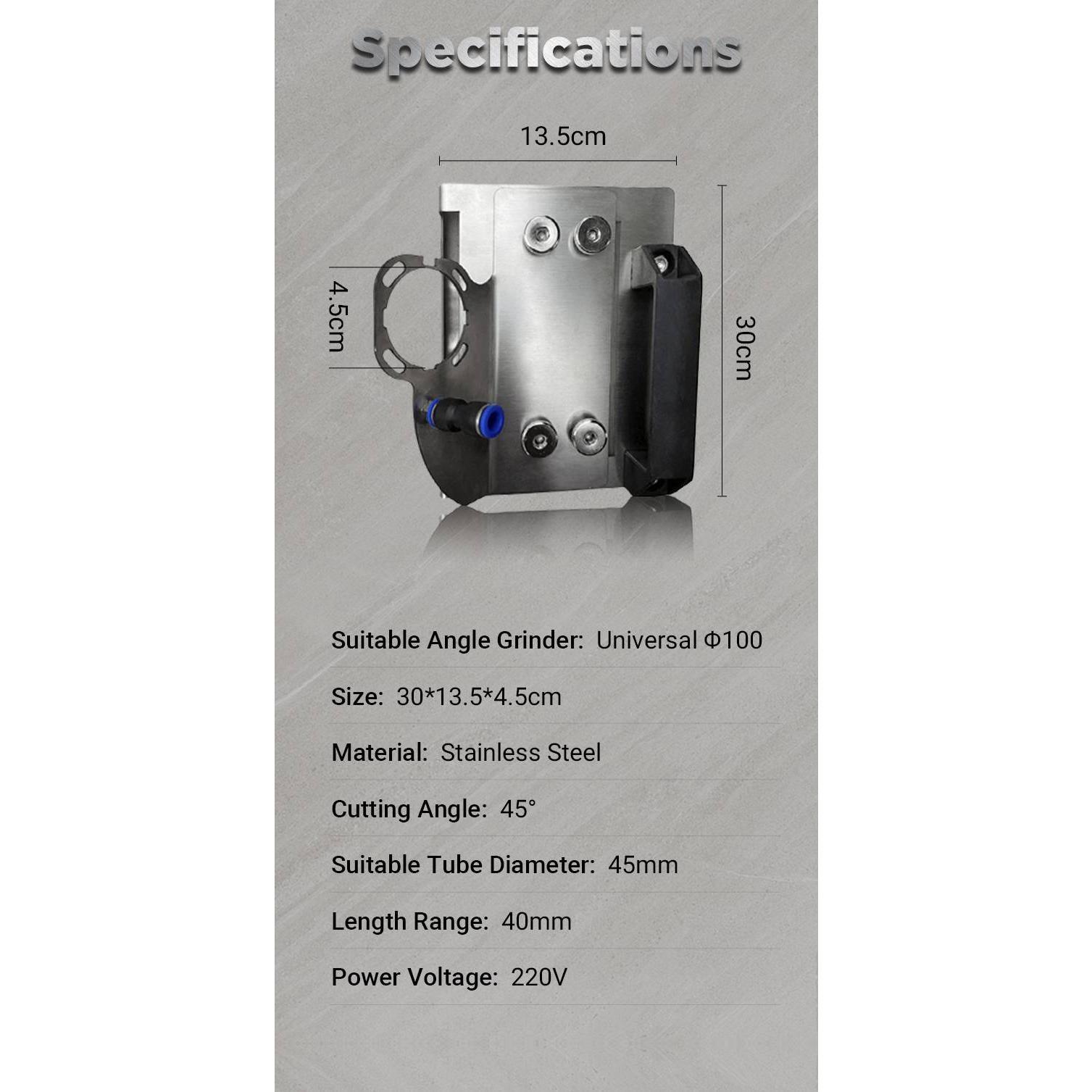 Angle Grinder Stand for Tile 45° Chamfer Cutting