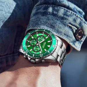 Men's Steel Bracelet Business Watch — Luminous hands, water-resistant, multi-function calendar, suitable for all occasions.