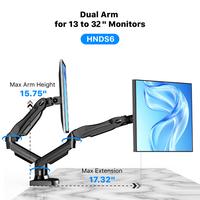 [Dual Arm]-[Black]-for [13-32'' Screen]-19.8lbs