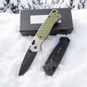 BM593 folding knife, premium EDC pocket knife, durable kitchen tool, camping essential, men’s gift, sharp blade, fruit cutter