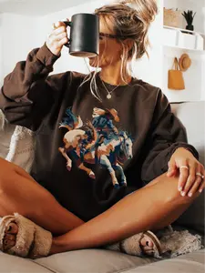 Stitched Stallion ~ Unisex Crewneck Sweatshirts Printed in the USA