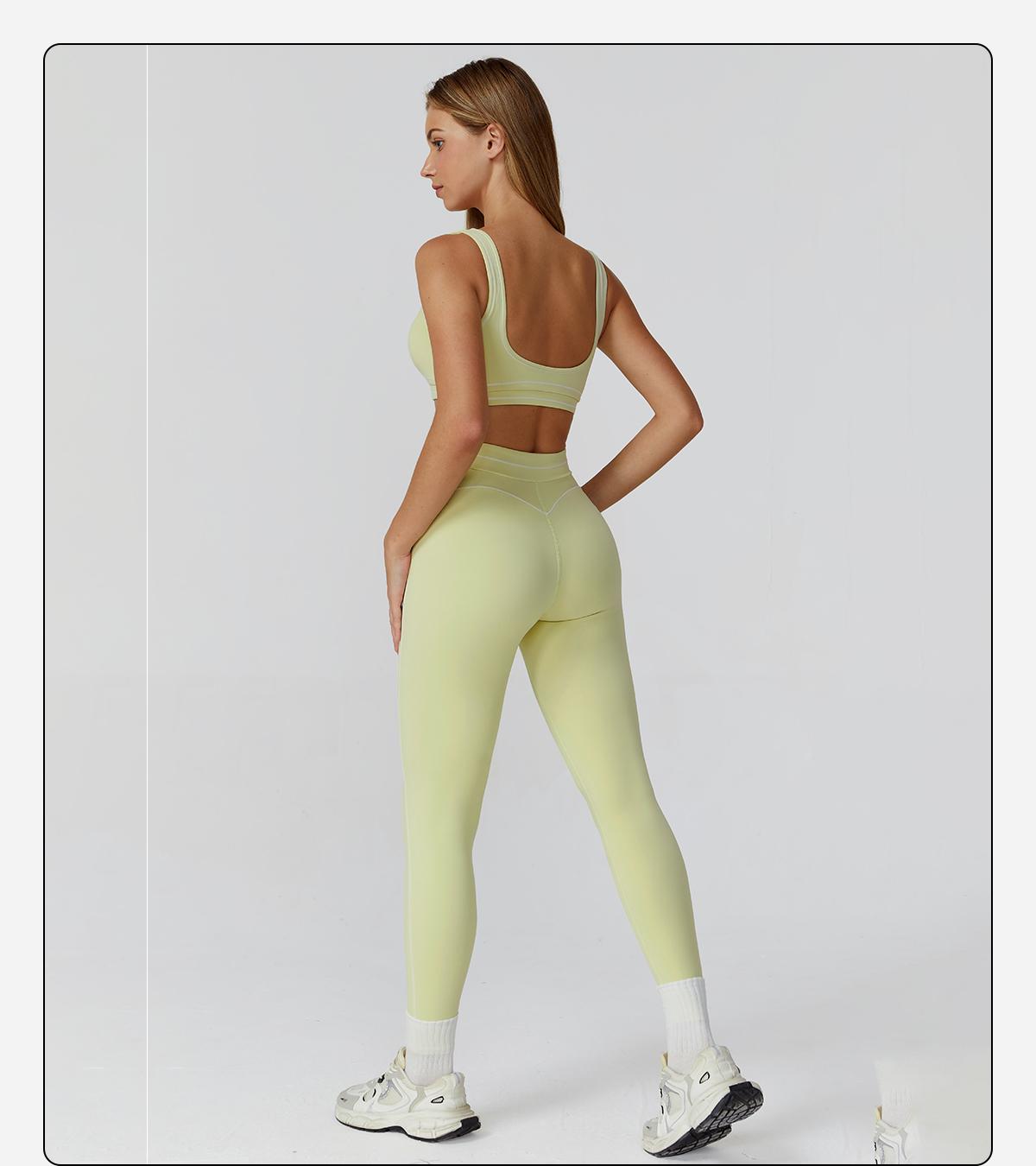 MFVIM Women's Two-Piece Sports Set, Comfortable Activewear for Fitness and Gym, Athletic Clothing for Everyday Use Summer Sportswear Yoga Bottoms Sporty Casual Seamless SpringStatements