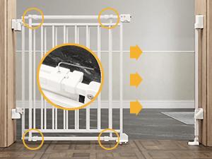 Baby Gate for Stairs Doorways & Kitchen, 26.4"-43" W x 29" H, No Bottom Bar Dog Gate, One-Handed Auto-Close, Hardware Mount Safety Gate for Dogs & Toddlers, Black Baby Gate for Stairs Doorways & Kitchen, 26.4"-43" W x 29" H, No Bottom Bar Dog Gate, One-Handed Auto-Close, Hardware Mount Safety Gate for Dogs & Toddlers, Black