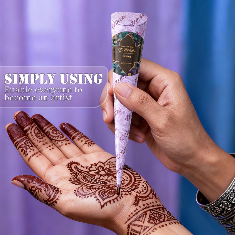 DM Temporary Tattoo Kits 6 Tattoo Cones 133 Stencils Semi Permanent Markers for Women Men Kids DIY Body Makeup Art Party Gifts Long Lasting DM Temporary Tattoo Kits 6 Tattoo Cones 133 Stencils Semi Permanent Markers for Women Men Kids DIY Body Makeup Art Party Gifts Long Lasting